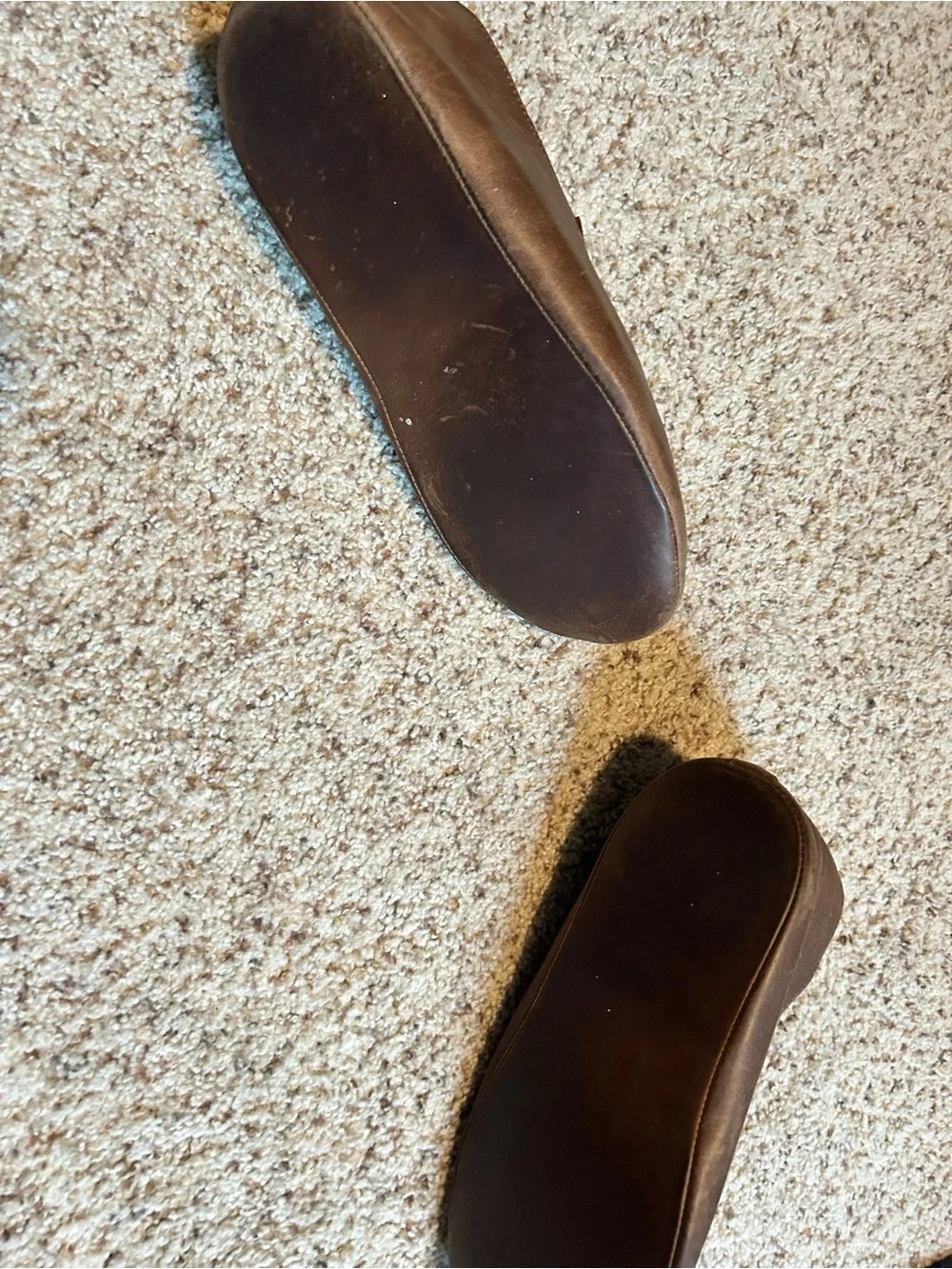 Men's Slip-On Babouche Full Grain Leather House Slippers - Memory Foam